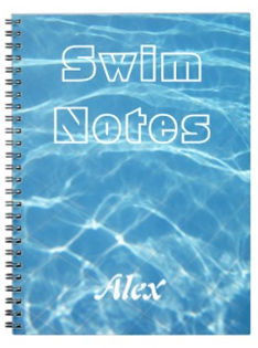 Clear Cool Blue Aquatic Pool Water Swimming Spiral Notebook